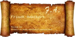 Frindt Adalbert névjegykártya